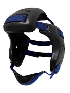 Wrestling Headgear Adult Black & Blue Straps
