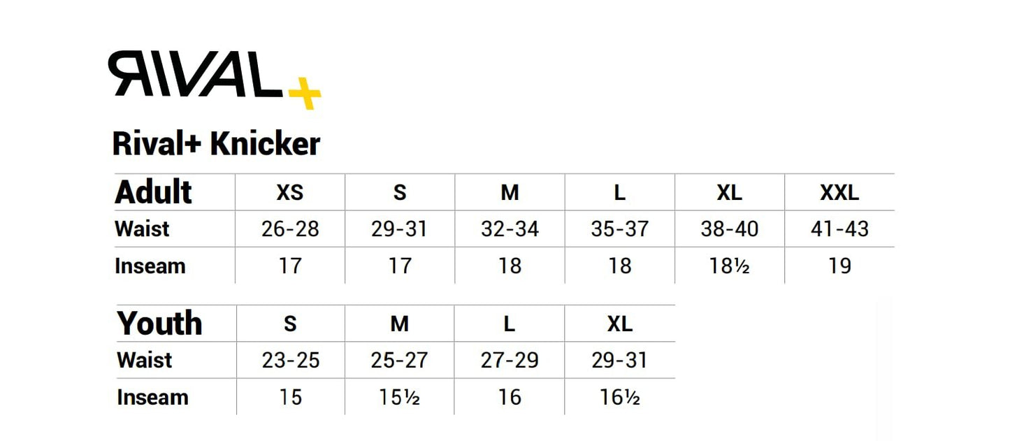 Easton | RIVAL+ Knicker Piped Baseball Pant | White/Black | Adult | Medium