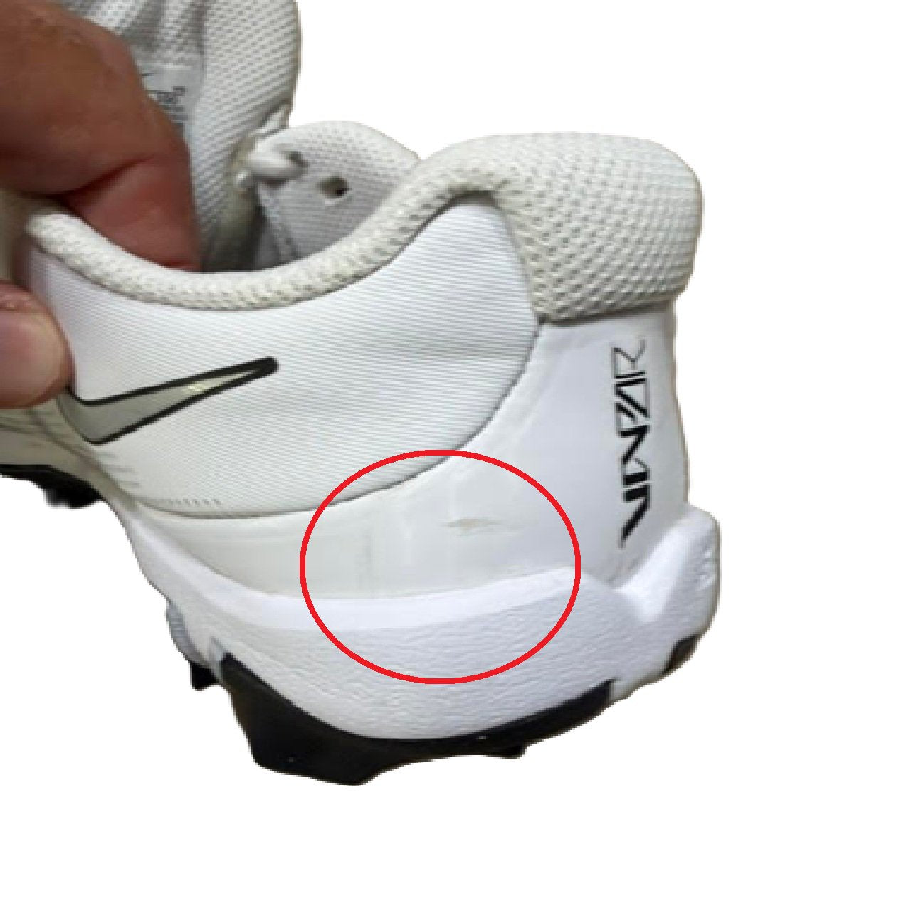 Nike Vapor Shark 3 Low Top Football Cleat White/Gray 5Y BM1