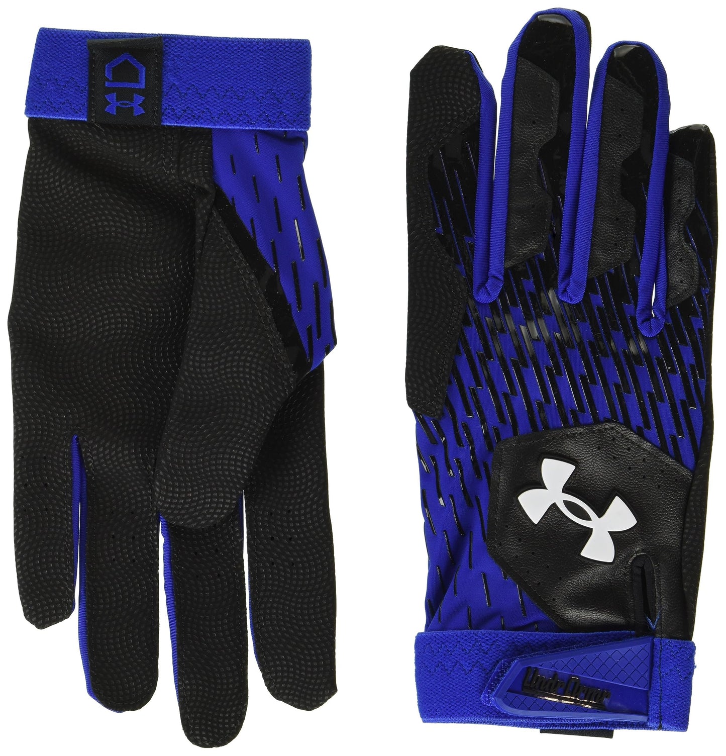 Under Armour Mens Clean Up Baseball Batting Gloves Blue Pair