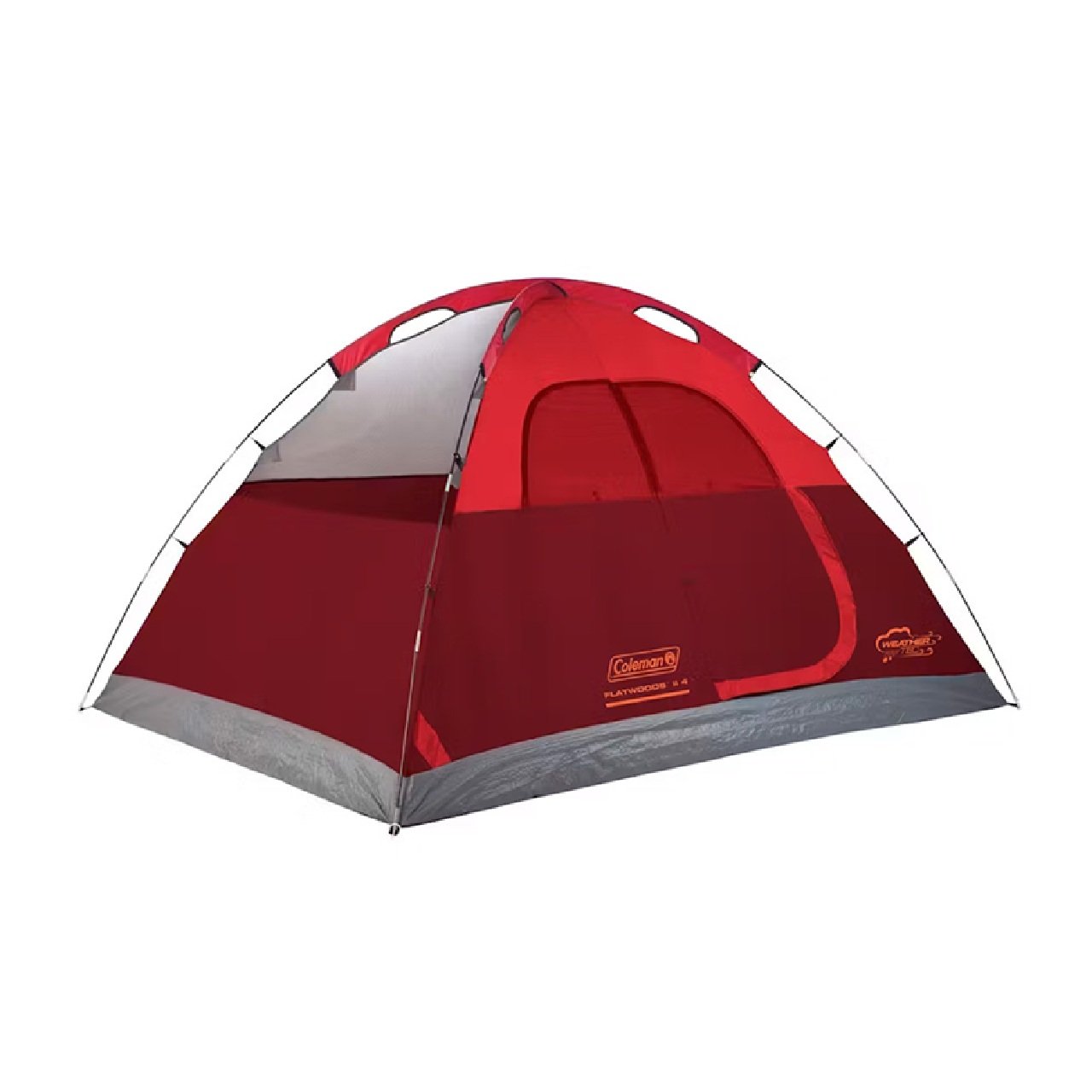 Coleman 4-Person Flatwoods II™ Lightweight Dome Camping Tent - Red