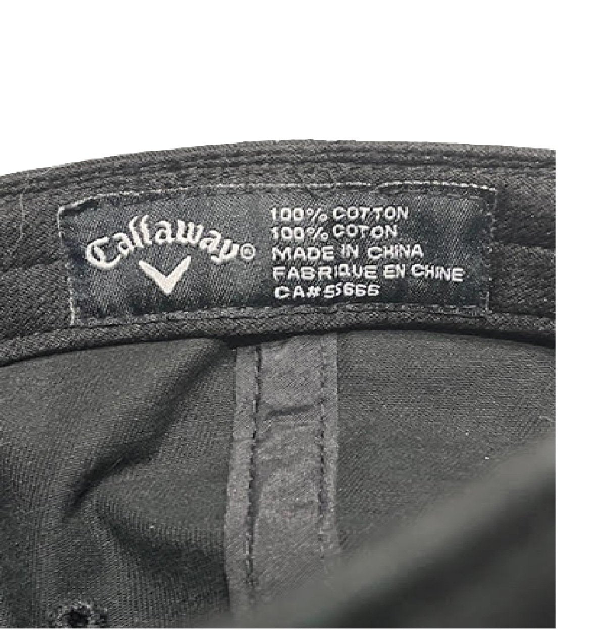 Callaway Black Adjustable 100% Cotton Golf Hat