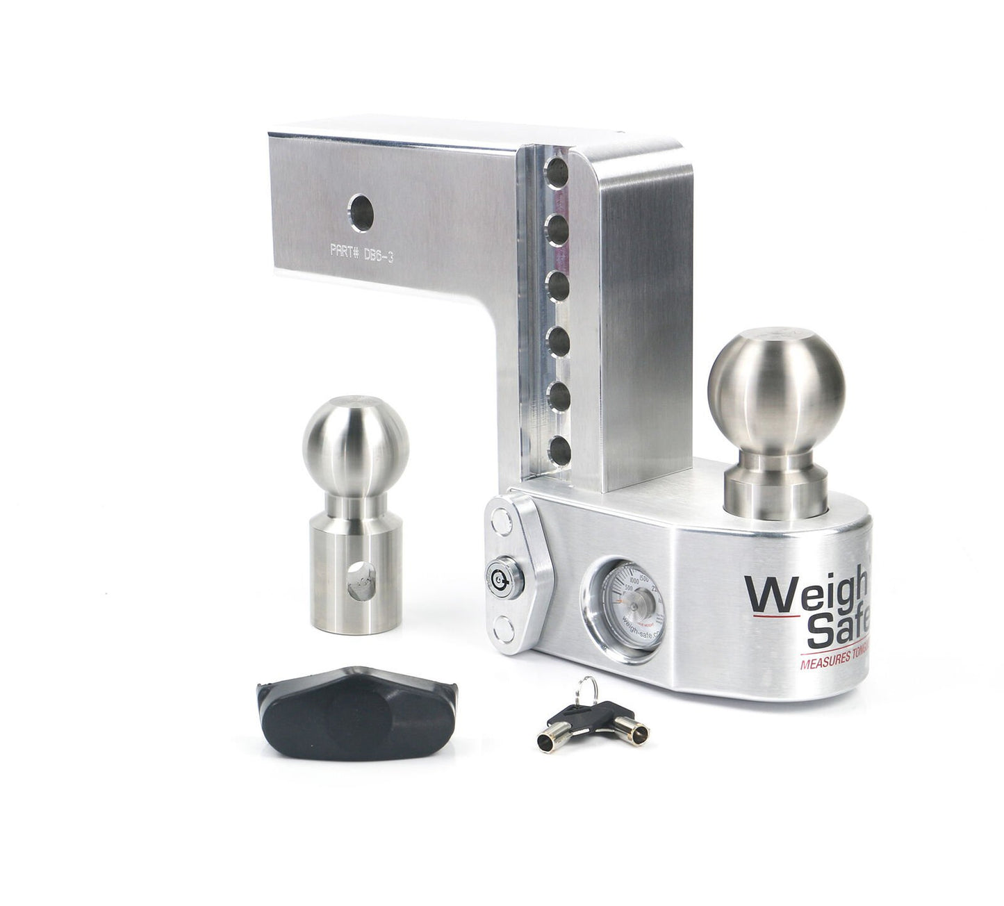 Weigh Safe Trailer Hitch Ball Mount 3" Rec | 6 Inch Drop/ 7 Inch Rise