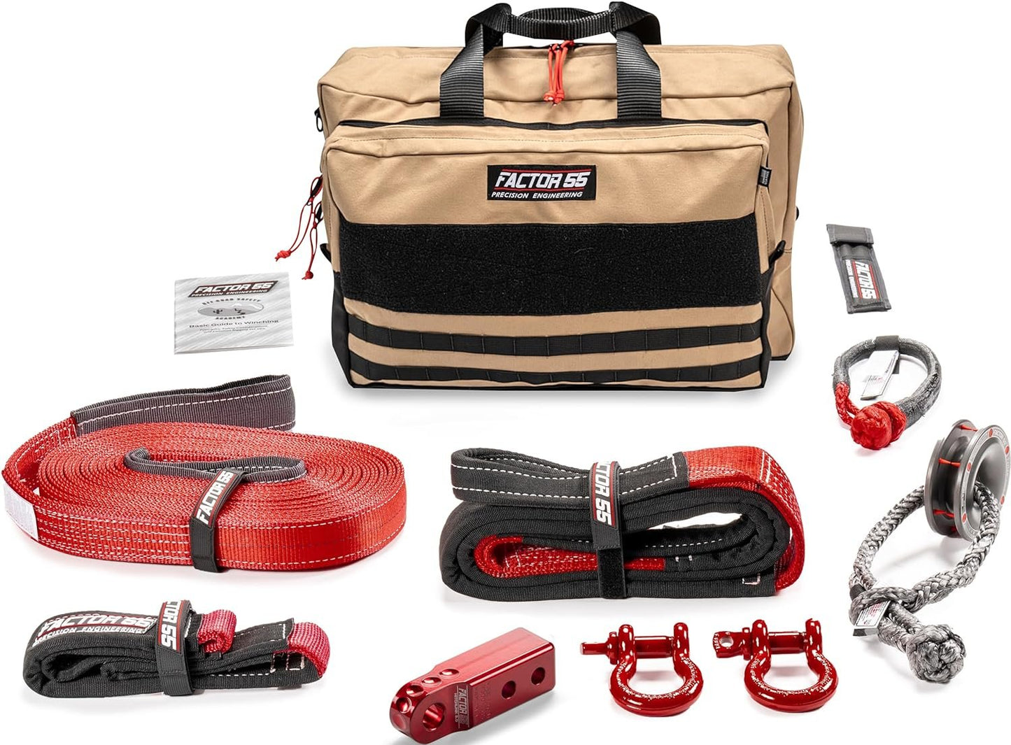 Factor 55 Sawtooh Red Hitchlink and recovery Bag | Recovery Kit for Jeeps, Trucks, and SUVs