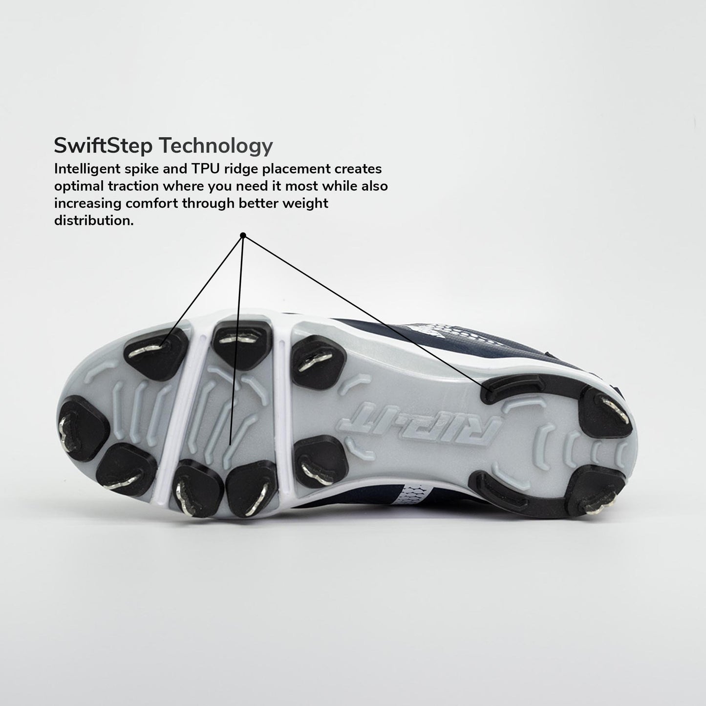 Ringor SwiftStep Pro Metal Softball Cleat |Spike Womens Navy