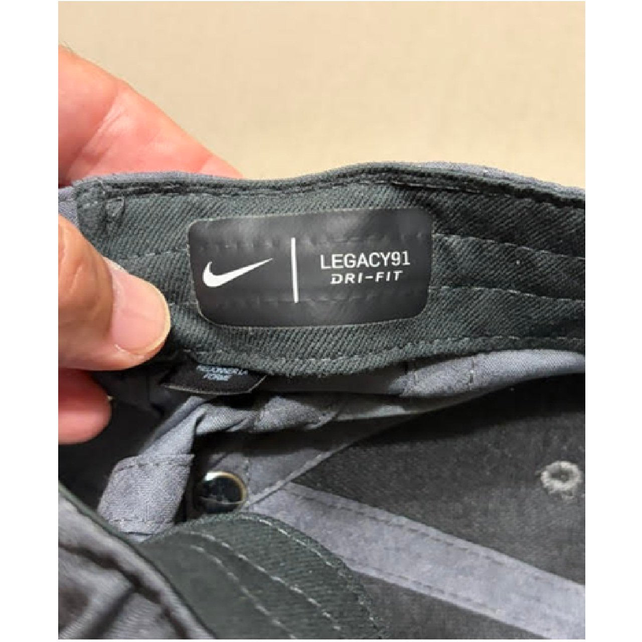 Nike Legacy91 Tech Golf Hat Anthracite/White Dri-FIT Adjustable Cap BM1