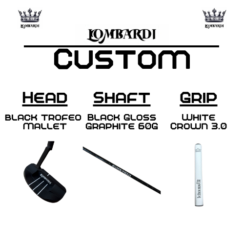 Lombardi Golf Custom Black Trofeo Mallet Golf Putter