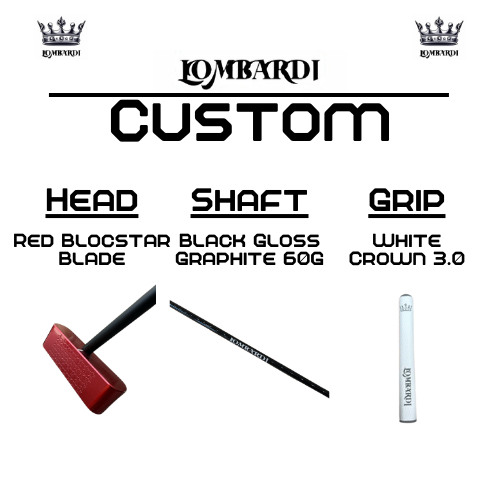 Lombardi Golf Custom Red Blocstar Blade Golf Putter