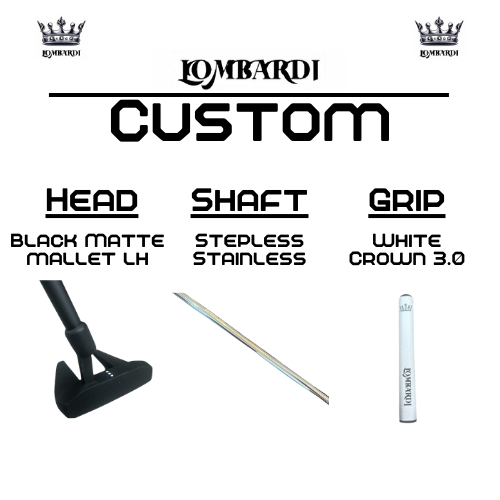 Lombardi Golf Custom Black Matte Left Hand Mallet Golf Putter