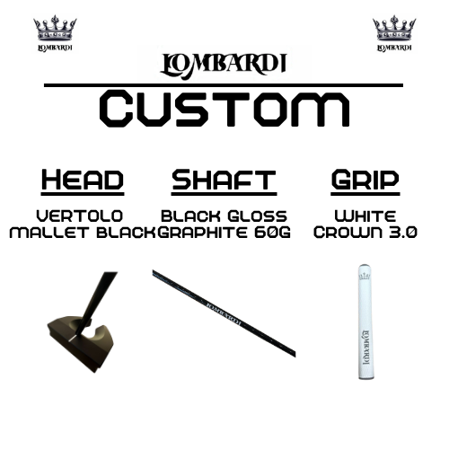 Lombardi Golf Custom Black Vertolo Mallet Golf Putter