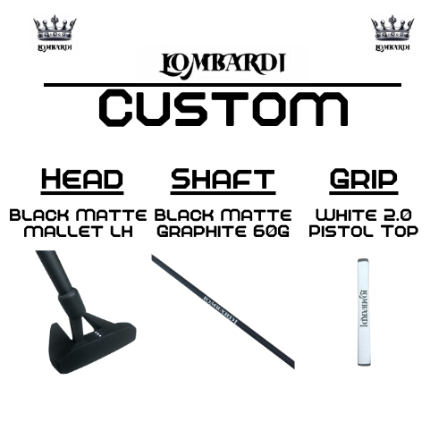 Lombardi Golf Custom Black Matte Left Hand Mallet Golf Putter