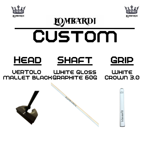 Lombardi Golf Custom Black Vertolo Mallet Golf Putter