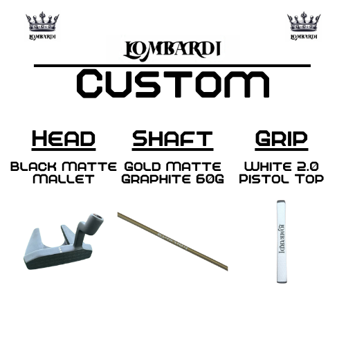 Lombardi Golf Custom Black Matte Mallet Golf Putter