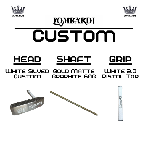 Lombardi Golf Custom White Silver OG Custom Blade Golf Putter
