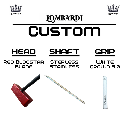 Lombardi Golf Custom Red Blocstar Blade Golf Putter