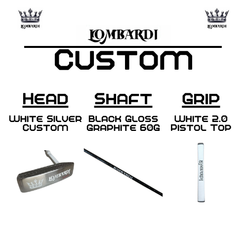 Lombardi Golf Custom White Silver OG Custom Blade Golf Putter
