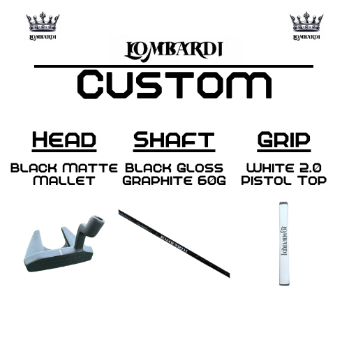 Lombardi Golf Custom Black Matte Mallet Golf Putter