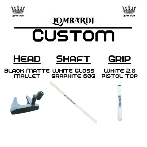 Lombardi Golf Custom Black Matte Mallet Golf Putter