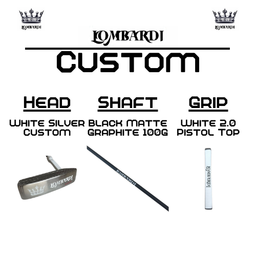 Lombardi Golf Custom White Silver OG Custom Blade Golf Putter