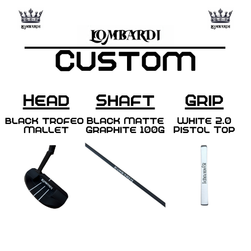 Lombardi Golf Custom Black Trofeo Mallet Golf Putter
