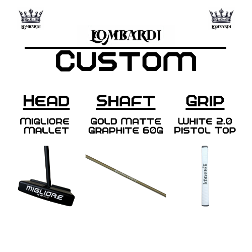 Lombardi Golf Custom Black Migliore Mallet Golf Putter