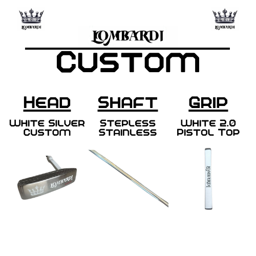 Lombardi Golf Custom White Silver OG Custom Blade Golf Putter