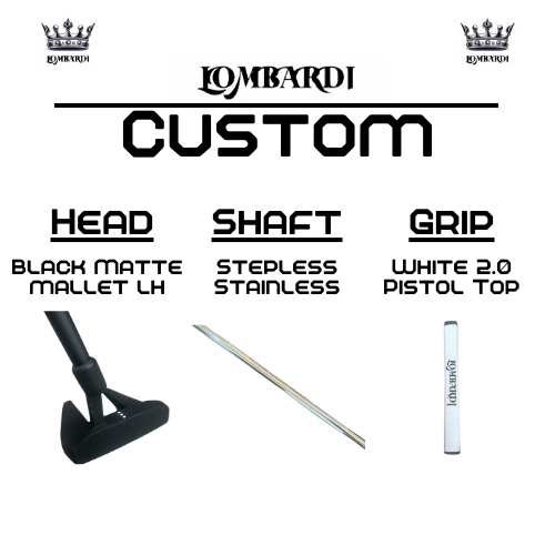 Lombardi Golf Custom Black Matte Left Hand Mallet Golf Putter
