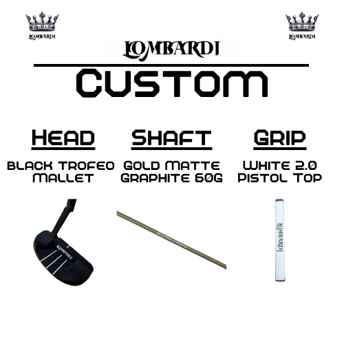 Lombardi Golf Custom Black Trofeo Mallet Golf Putter