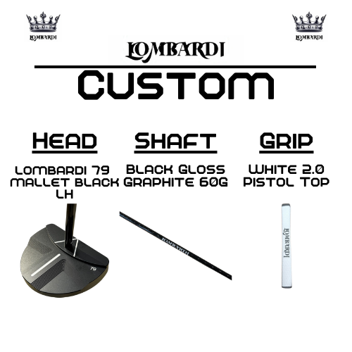 Lombardi Golf Custom Black 79 Mallet Left-Handed Golf Putter