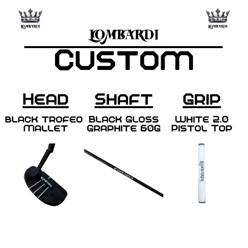 Lombardi Golf Custom Black Trofeo Mallet Golf Putter