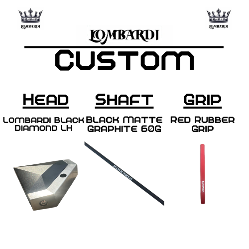 Lombardi Golf Custom Black Diamond Left-Hand Mallet Golf Putter