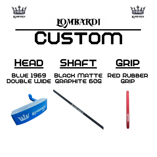 Lombardi Golf Custom Blue 1969 Double Wide Blade Golf Putter