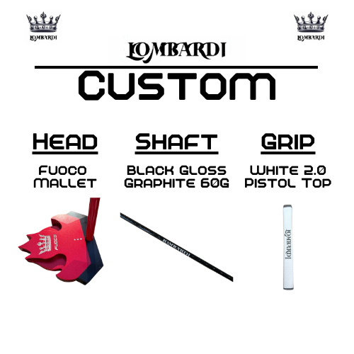 Lombardi Golf Custom Red Fuoco Mallet Golf Putter