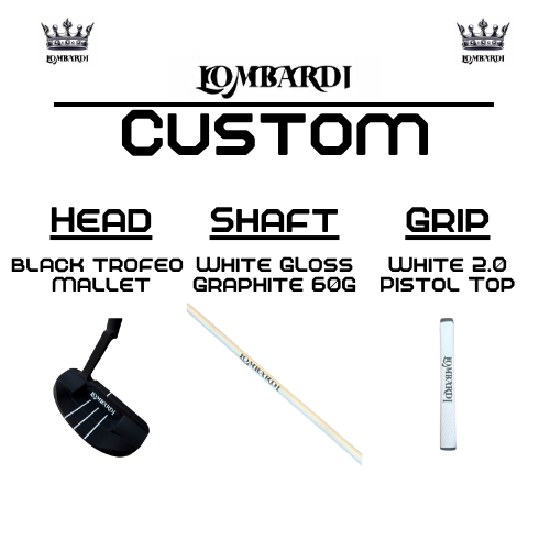 Lombardi Golf Custom Black Trofeo Mallet Golf Putter