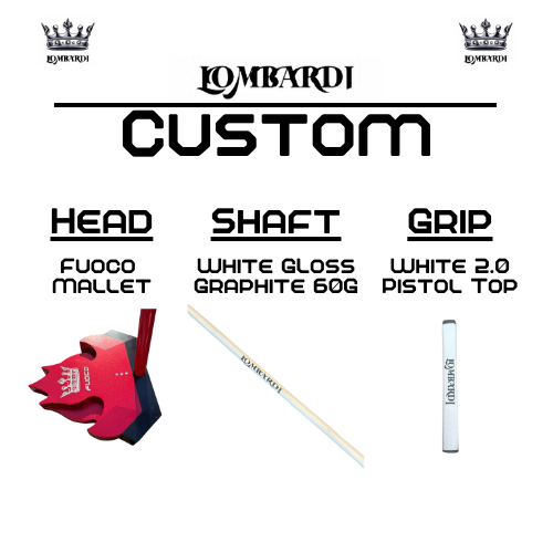Lombardi Golf Custom Red Fuoco Mallet Golf Putter