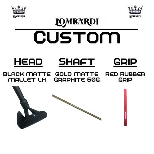Lombardi Golf Custom Black Matte Left Hand Mallet Golf Putter