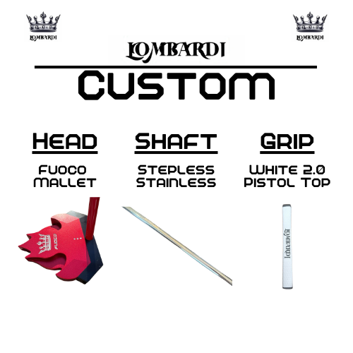 Lombardi Golf Custom Red Fuoco Mallet Golf Putter