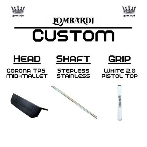 Lombardi Golf Custom Black Corona TPS Mallet Golf Putter