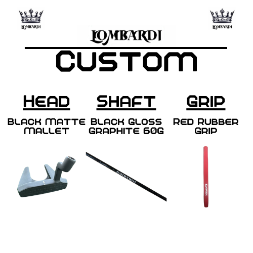 Lombardi Golf Custom Black Matte Mallet Golf Putter