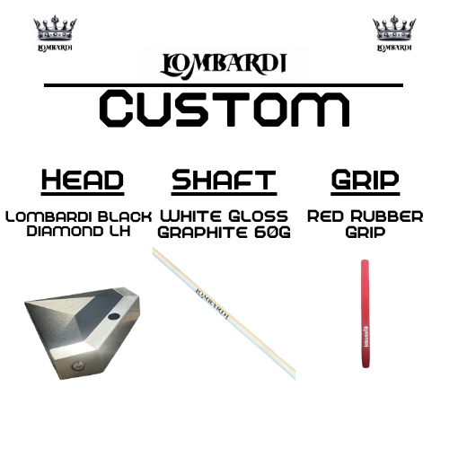Lombardi Golf Custom Black Diamond Left-Hand Mallet Golf Putter