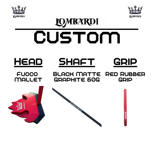 Lombardi Golf Custom Red Fuoco Mallet Golf Putter