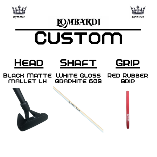 Lombardi Golf Custom Black Matte Left Hand Mallet Golf Putter