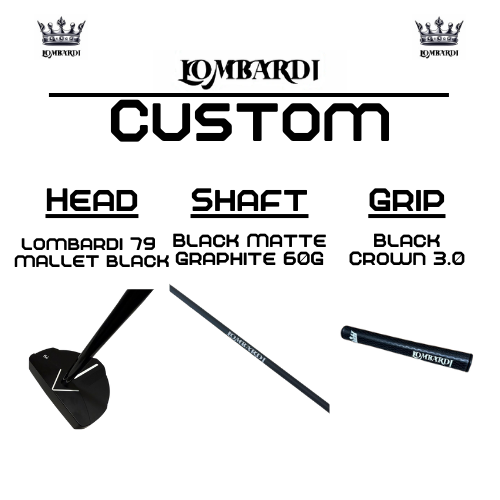 Lombardi Golf Custom Black 79 Mallet Golf Putter
