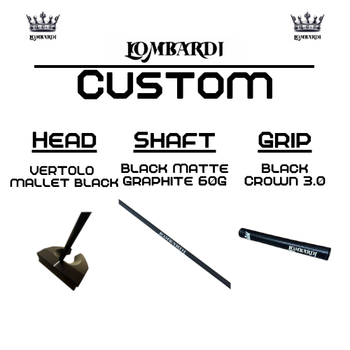 Lombardi Golf Custom Black Vertolo Mallet Golf Putter
