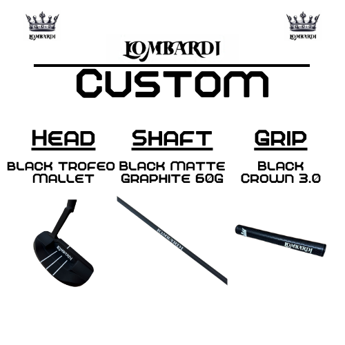Lombardi Golf Custom Black Trofeo Mallet Golf Putter
