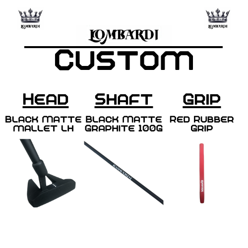 Lombardi Golf Custom Black Matte Left Hand Mallet Golf Putter