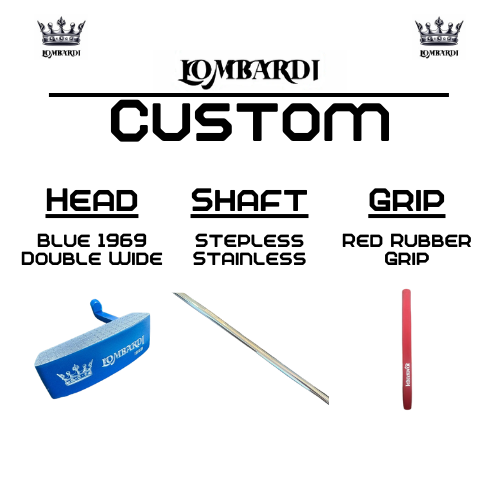 Lombardi Golf Custom Blue 1969 Double Wide Blade Golf Putter
