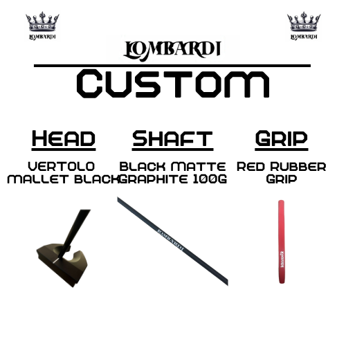 Lombardi Golf Custom Black Vertolo Mallet Golf Putter