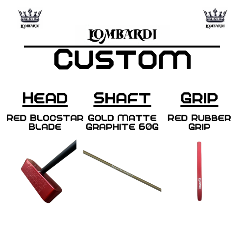 Lombardi Golf Custom Red Blocstar Blade Golf Putter