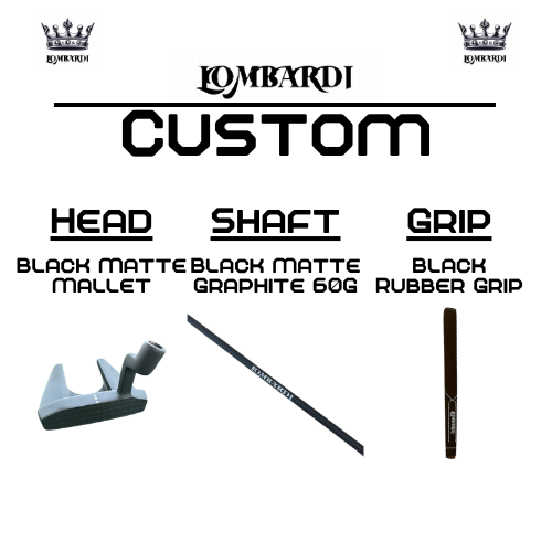 Lombardi Golf Custom Black Matte Mallet Golf Putter